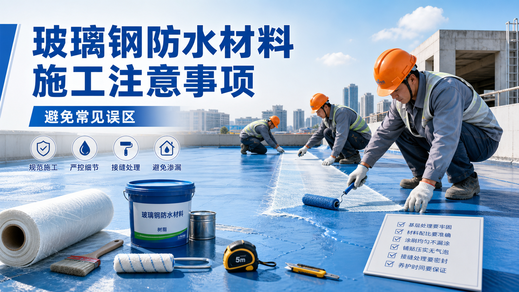 玻璃钢防水材料施工注意事项，避免常见误区 哈尔滨 版