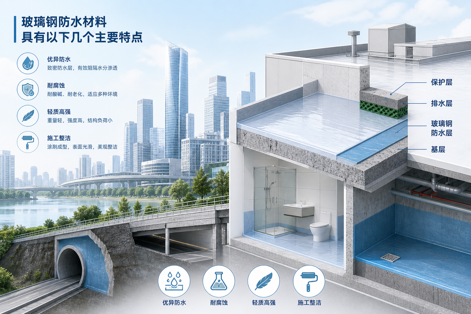 2023年玻璃钢防水材料市场趋势分析,关注 哈尔滨 发展